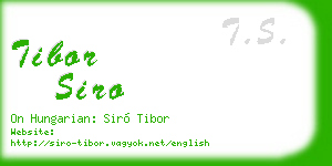 tibor siro business card