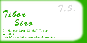 tibor siro business card